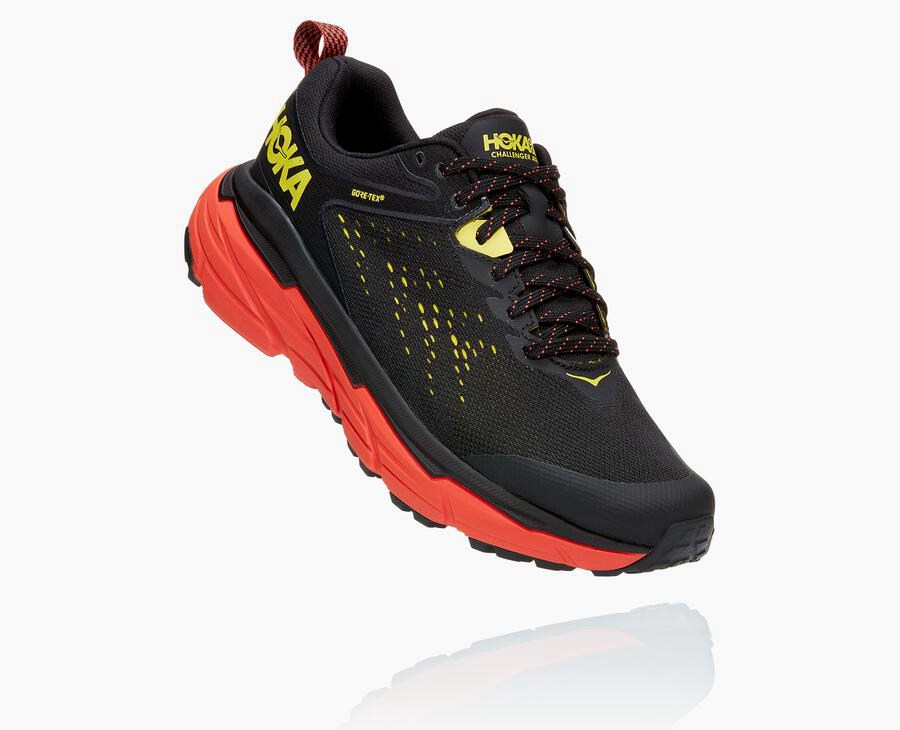 Hoka One One Trainers Mens Black/Red - Challenger ATR 6 GORE-TEX - 91276QBEW